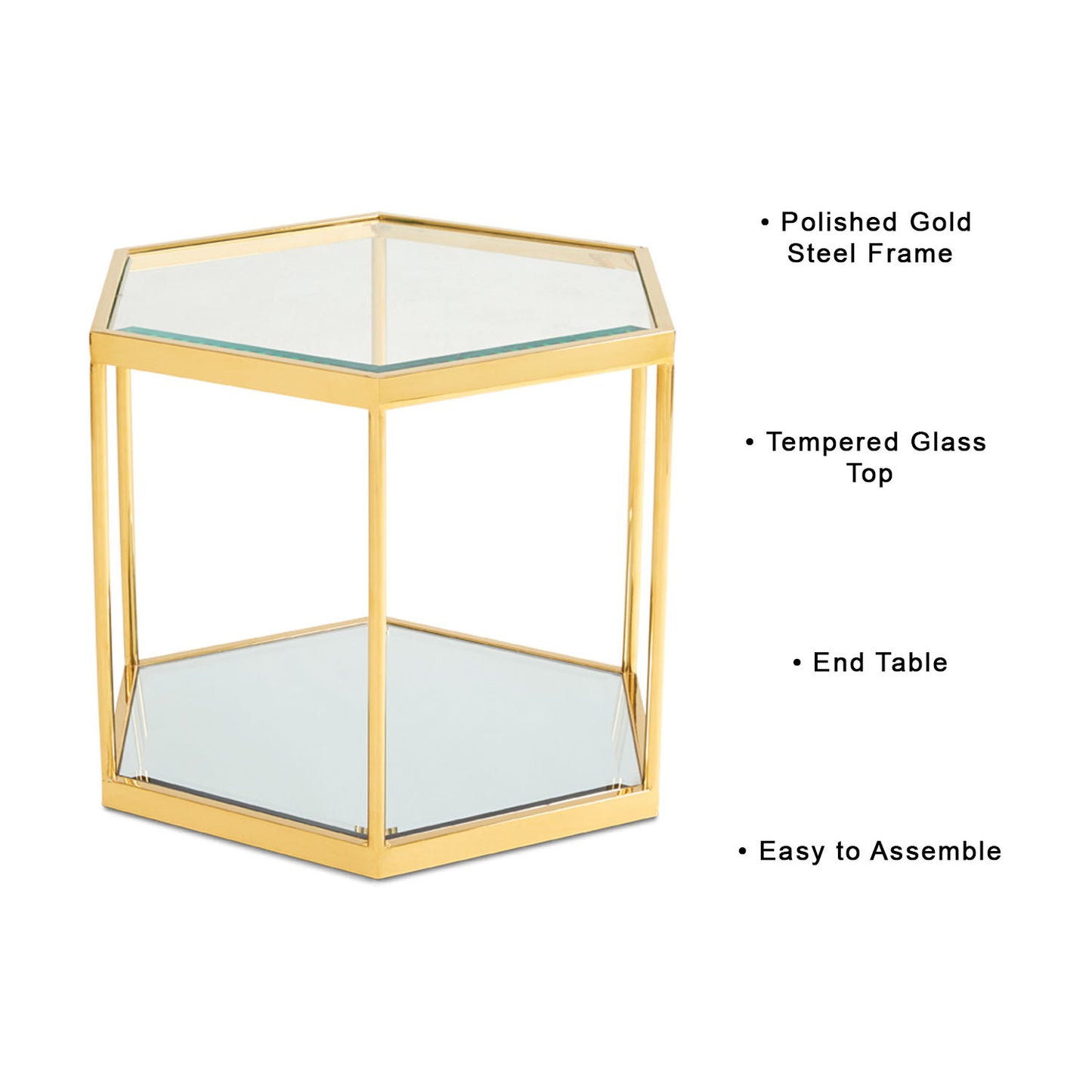 glass end table
