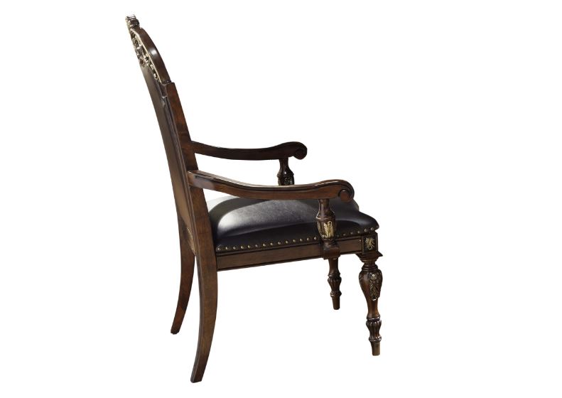 leather upholstered dining chair