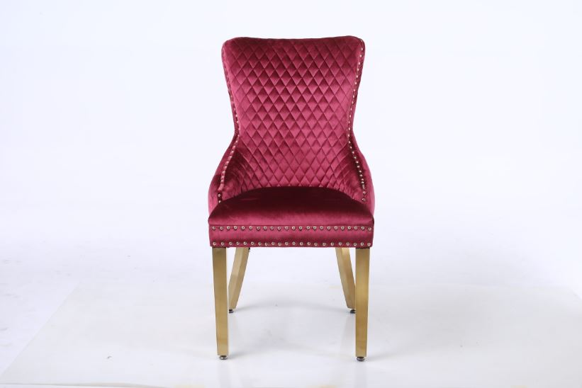 red dining chair