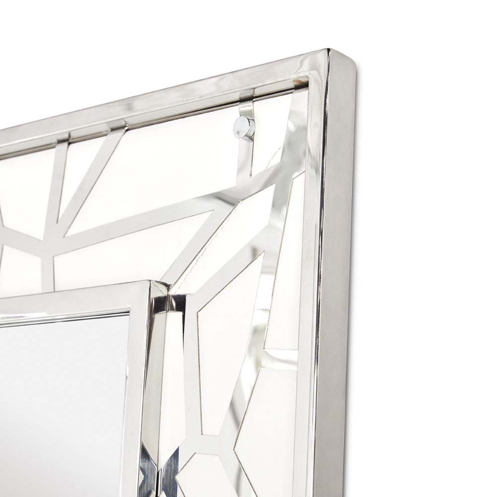 steel frame wall mirror