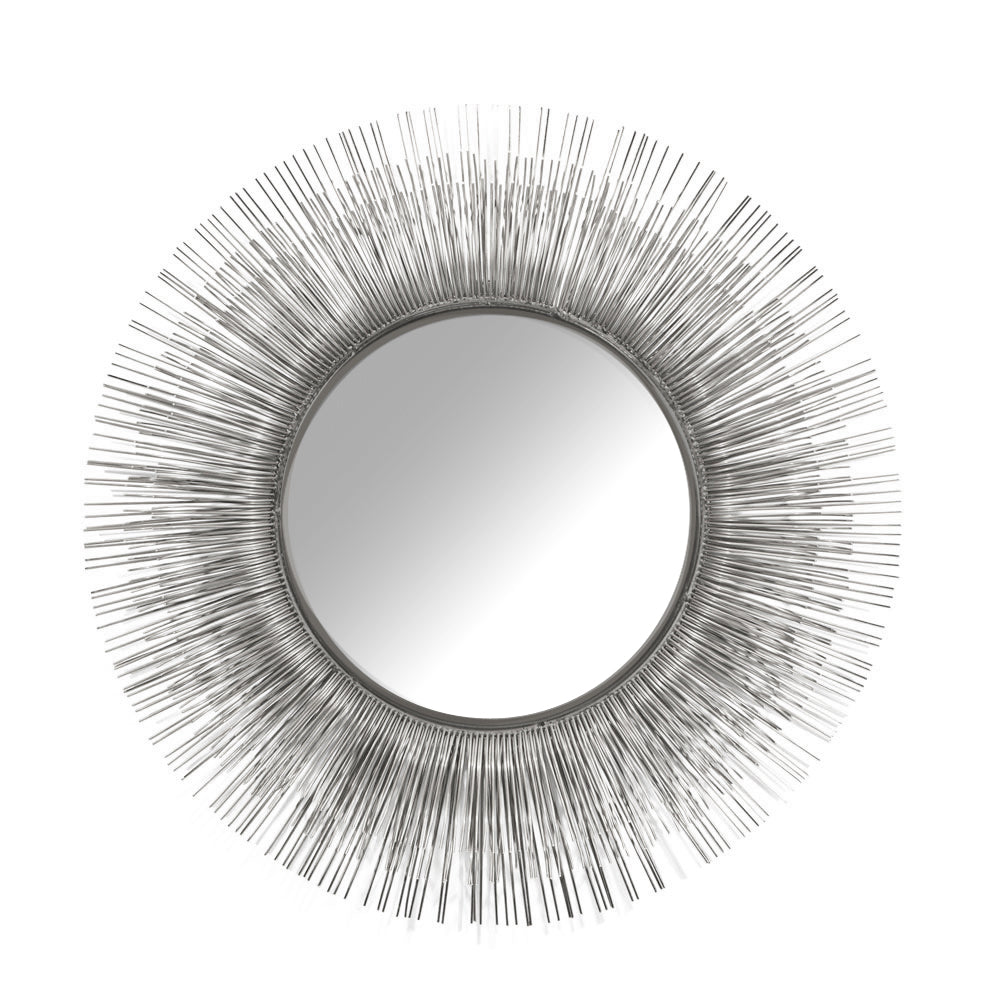 silver wall mirror
