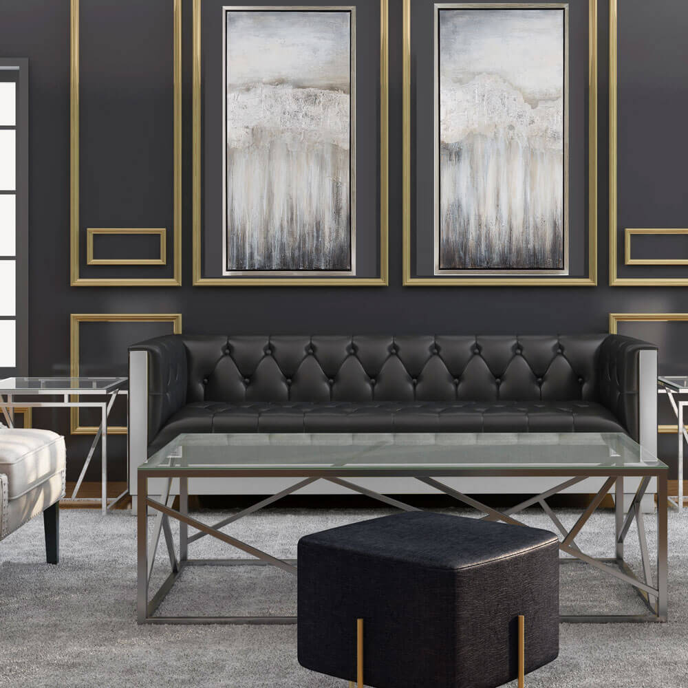 luxury glass coffee table