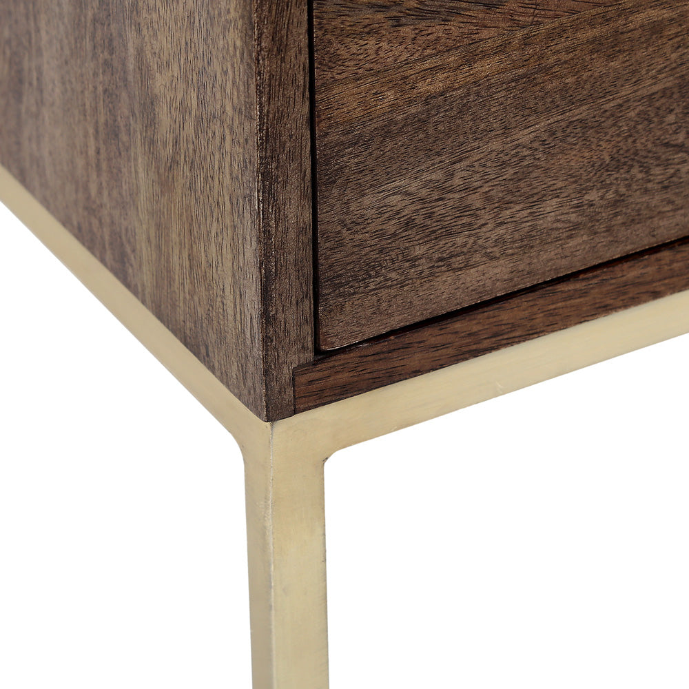 brown TV unit