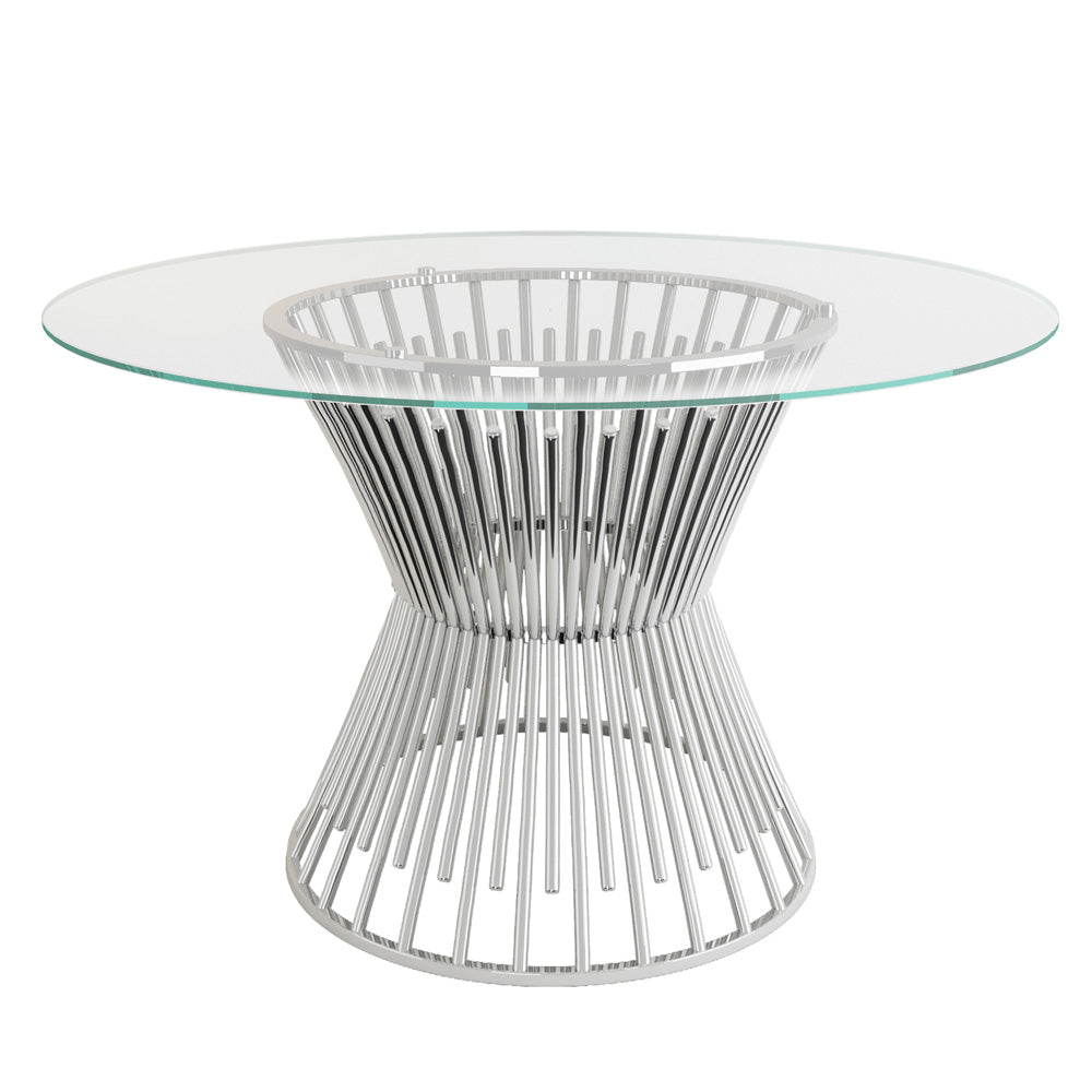 steel dining table