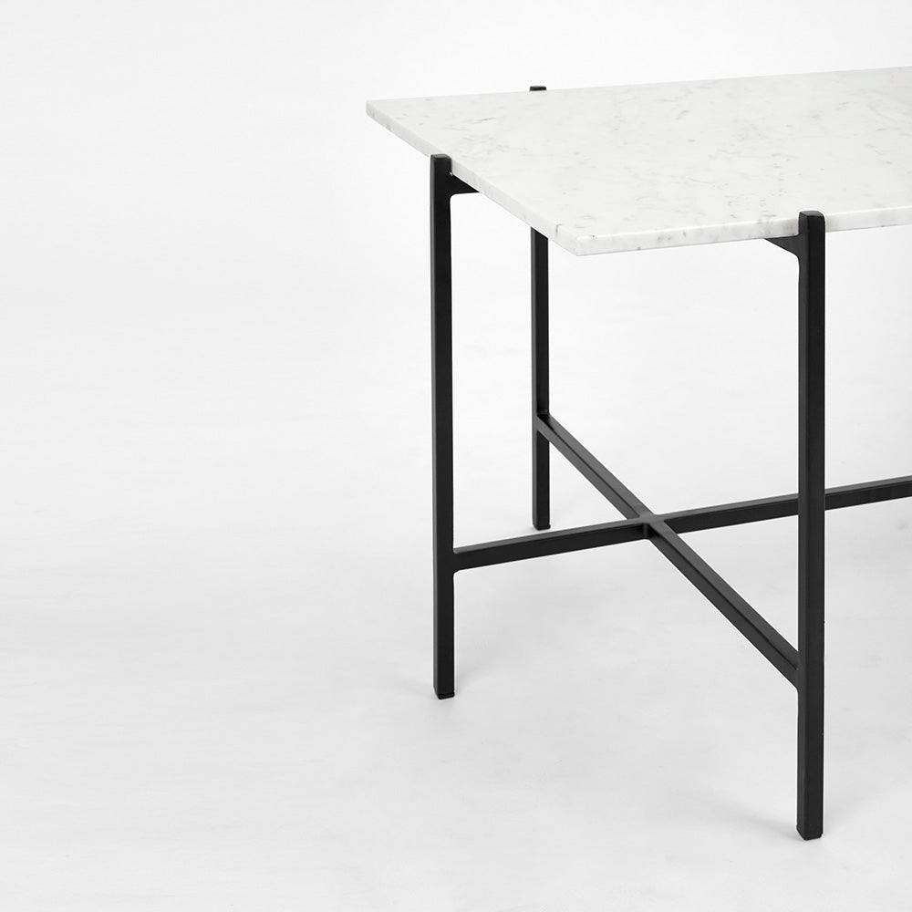 steel legs marble coffee table