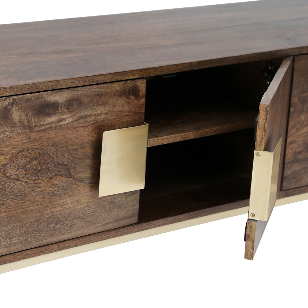 brown TV stand