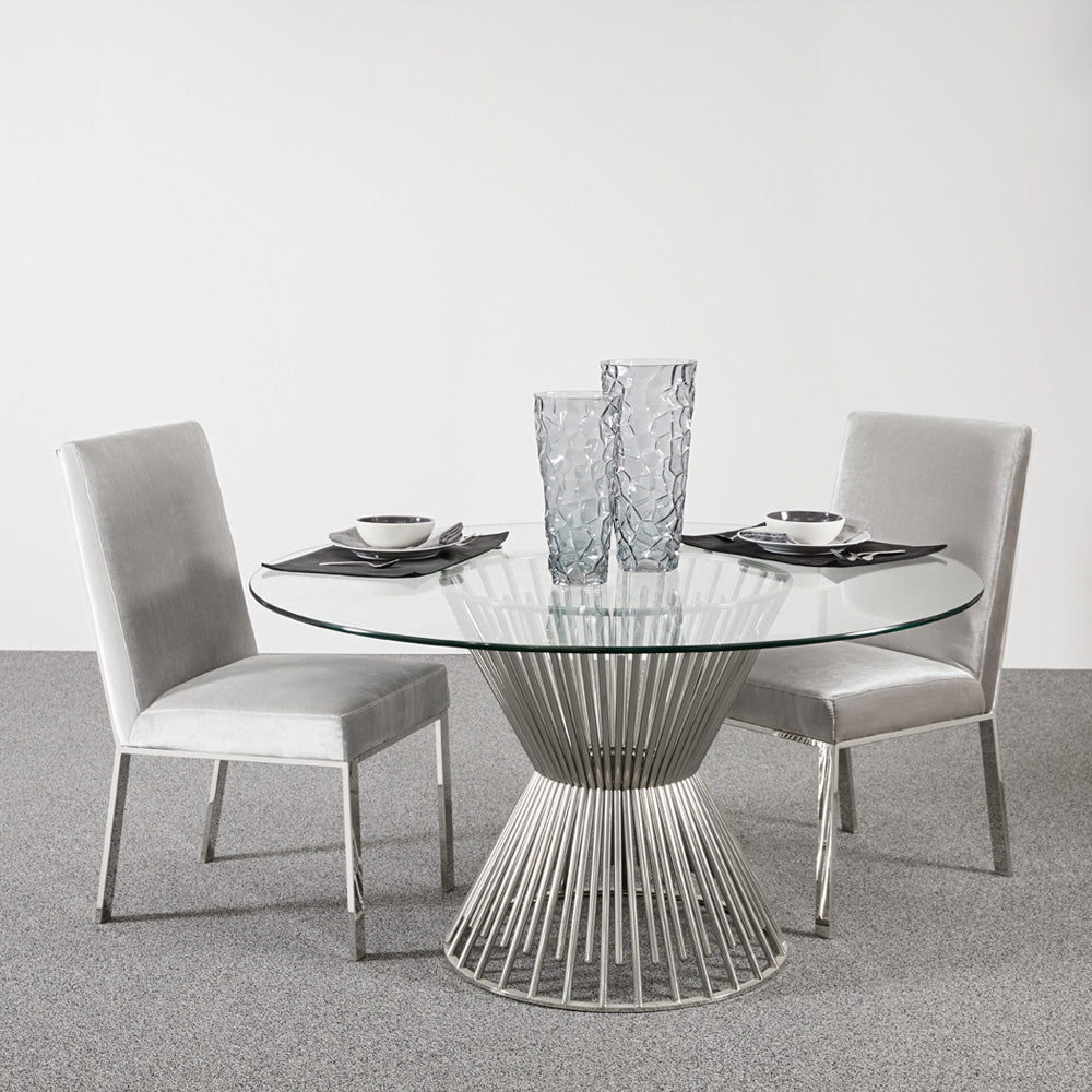 glass dining table