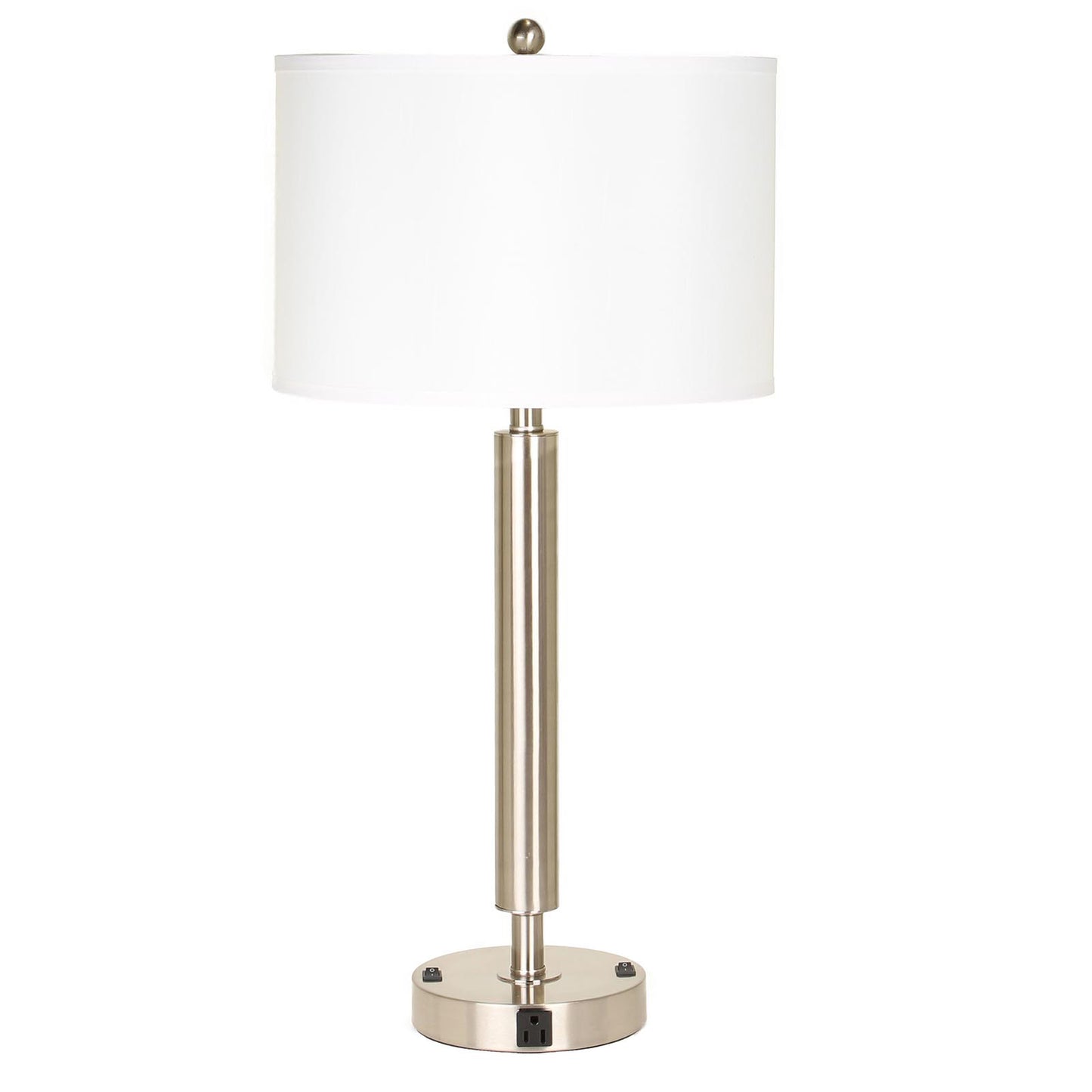 silver table lamp