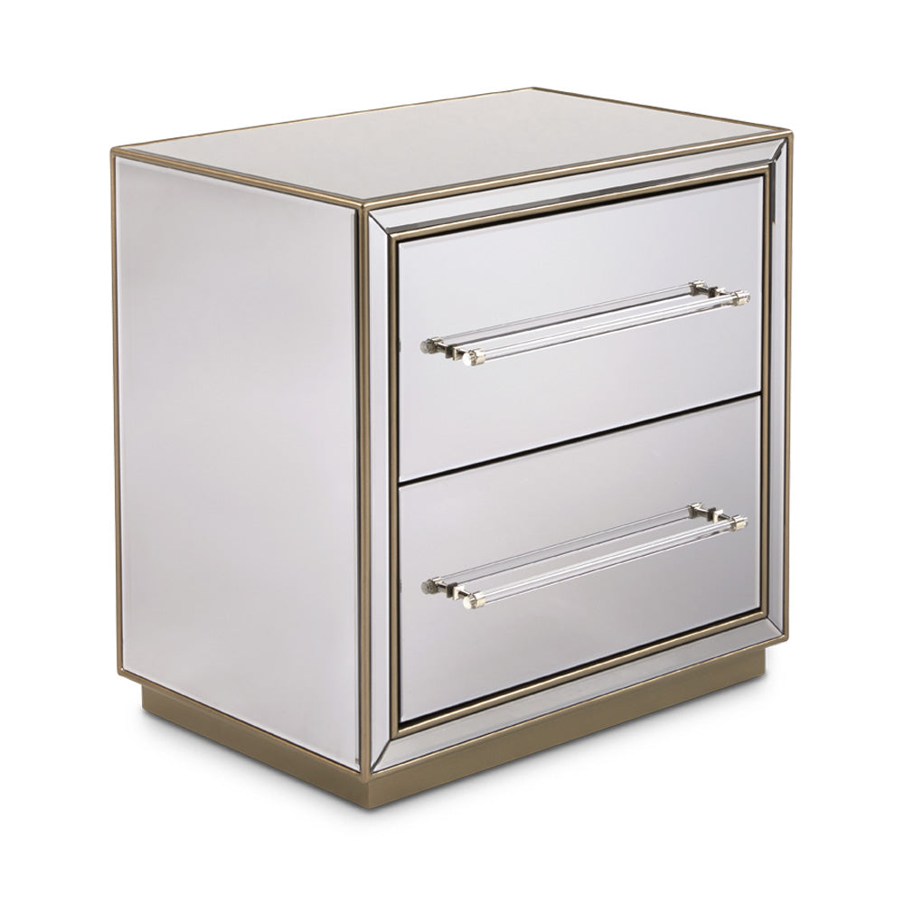 silver nightstand