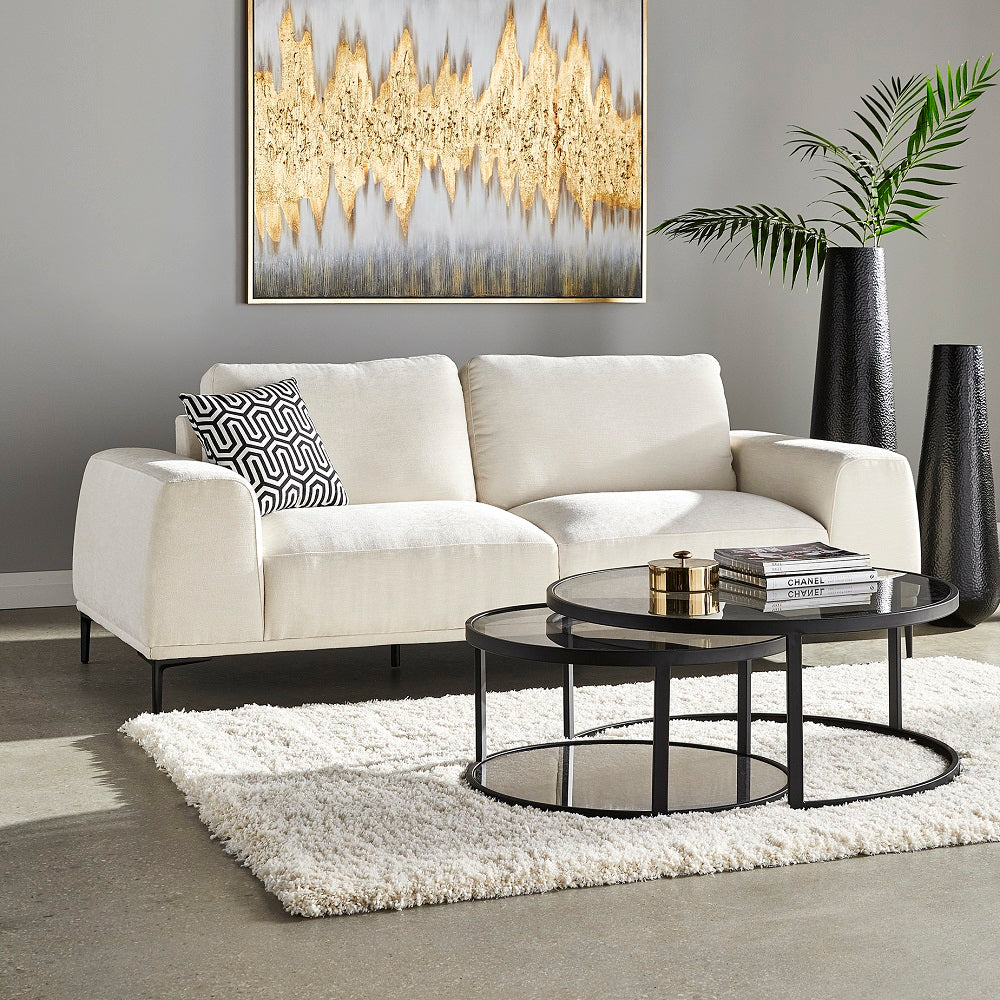 beige fabric sofa