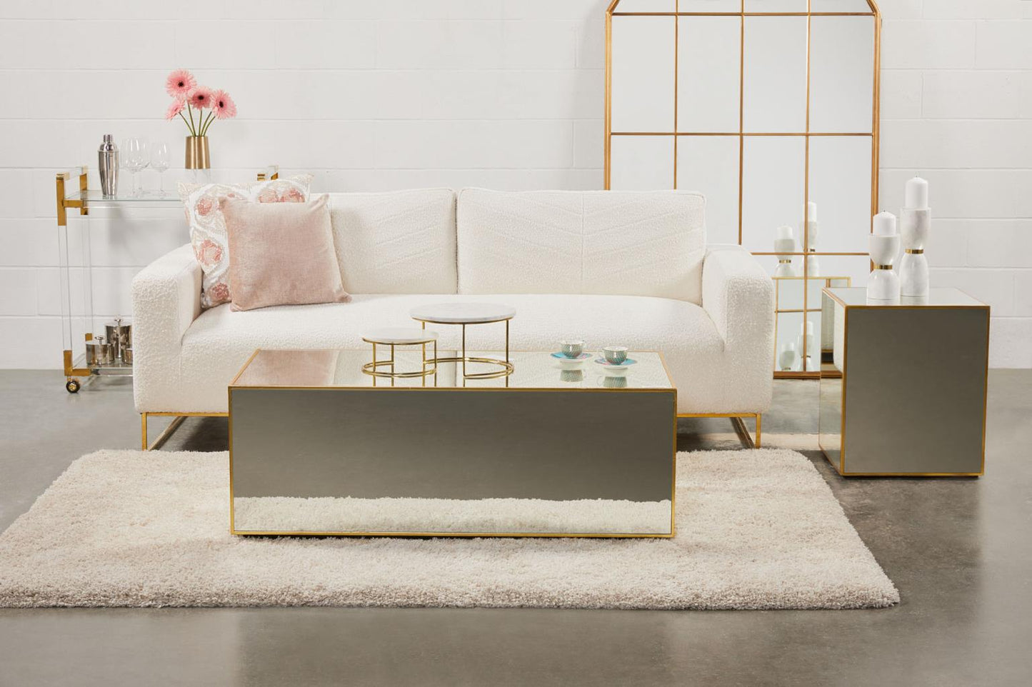 gold coffee table