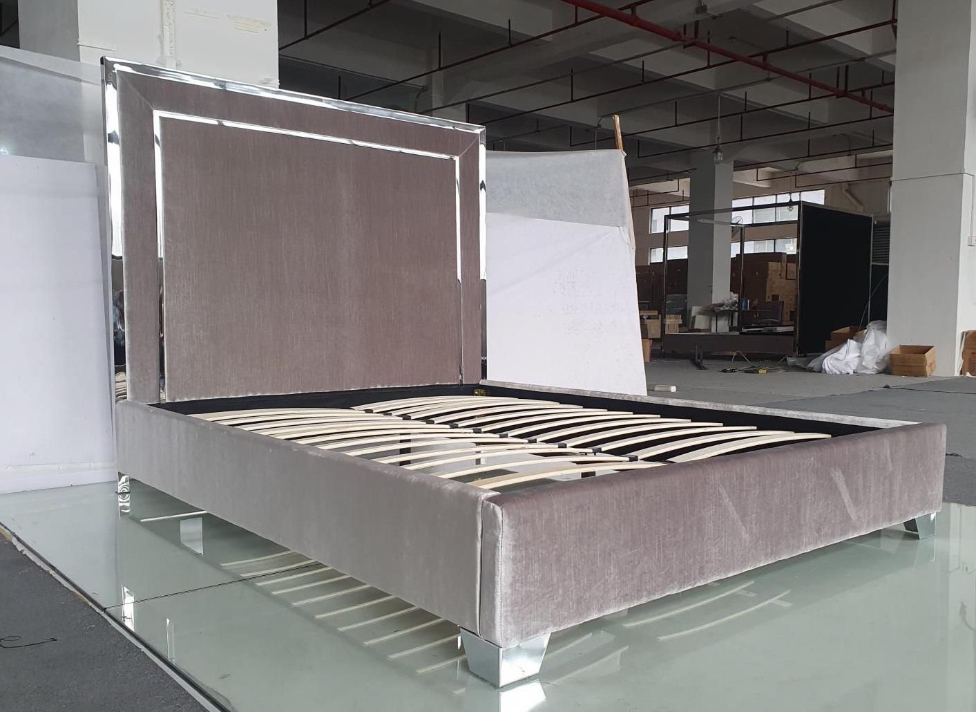 grey single bed