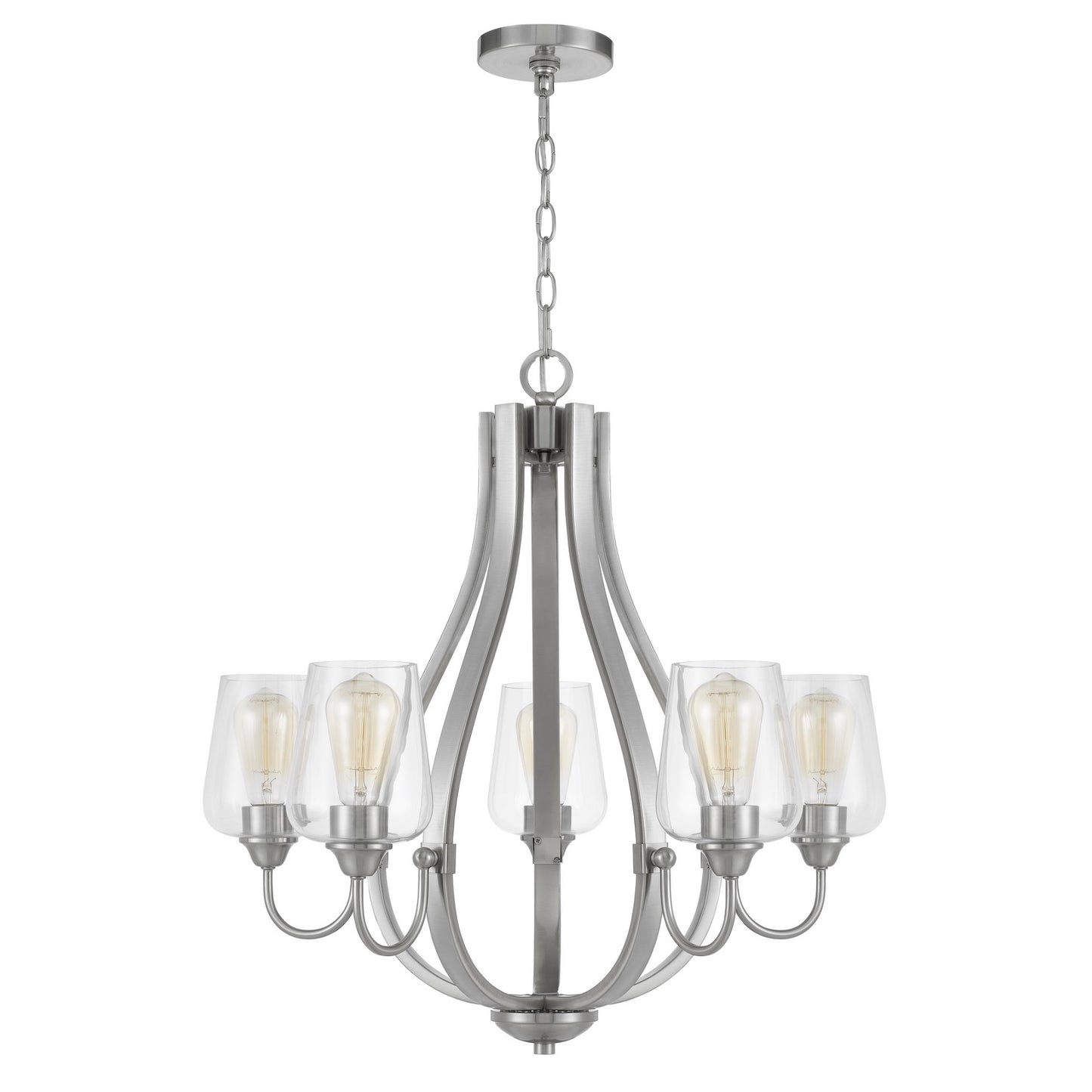 silver chandeliers