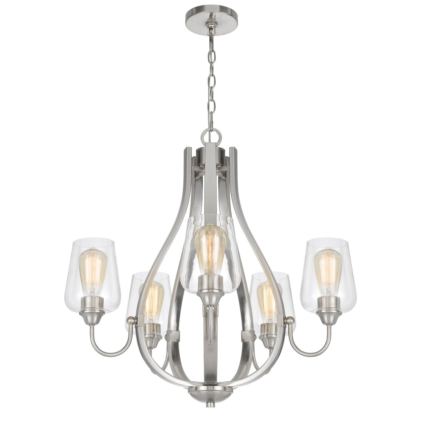 silver chandeliers