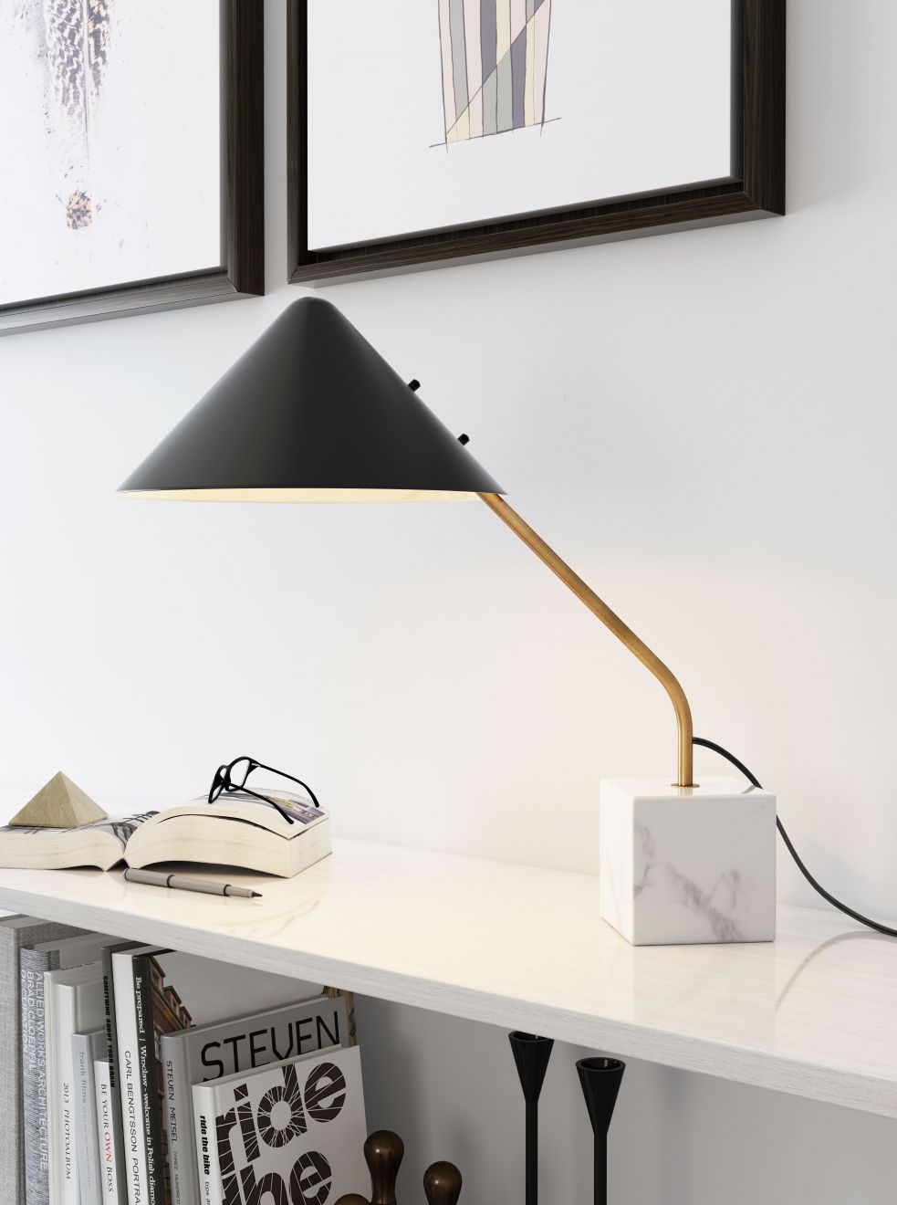 Black table lamp