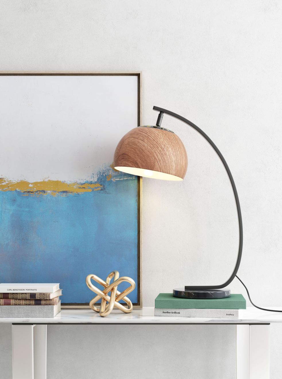 brown table lamp