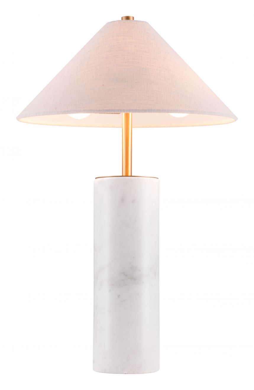 white table lamp