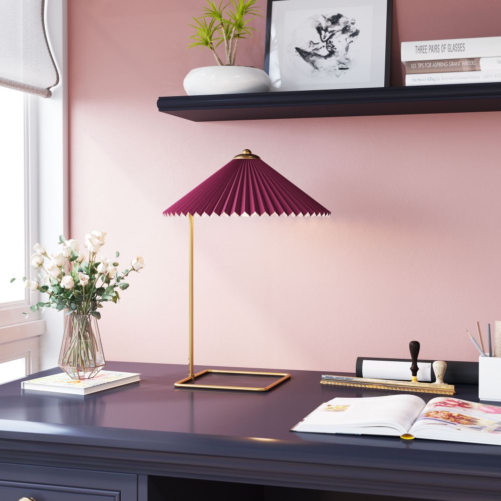 red table lamp