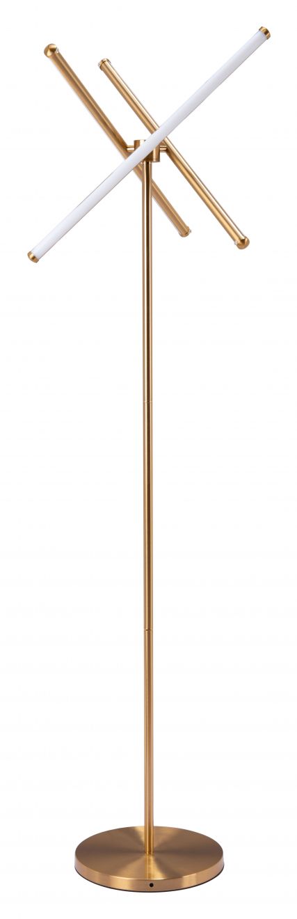Gold floor lamp