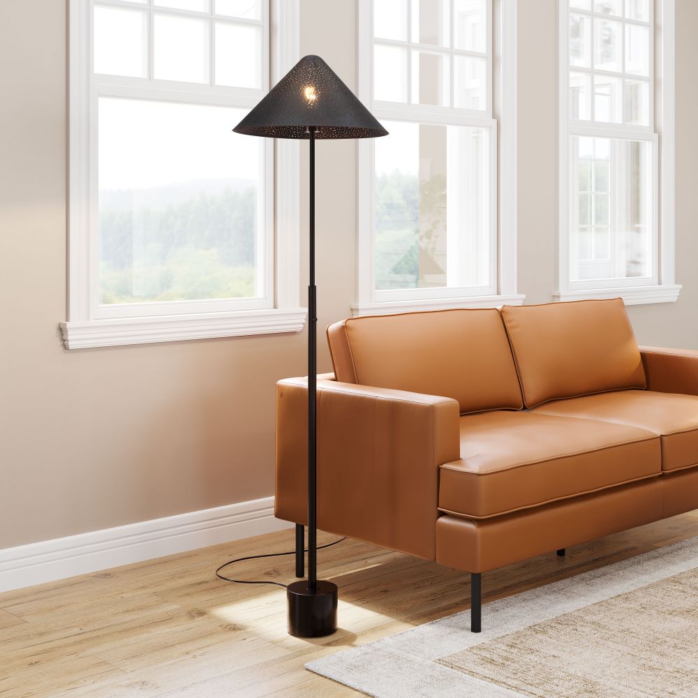 Black floor lamp