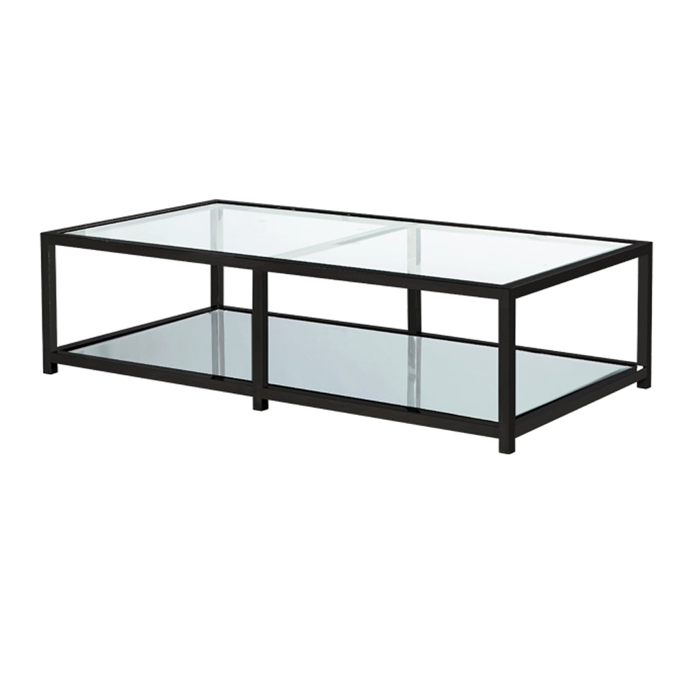 black glass coffee table