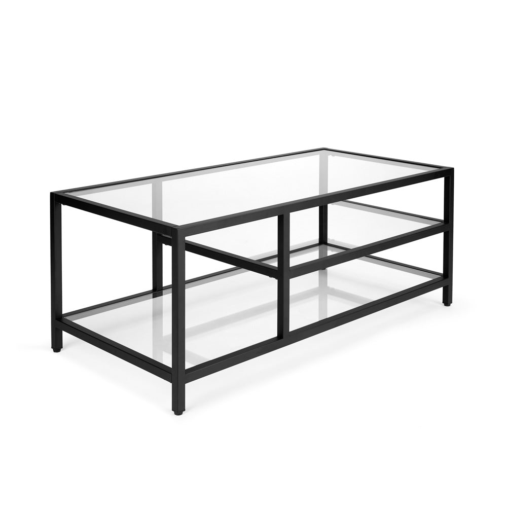 black glass coffee table