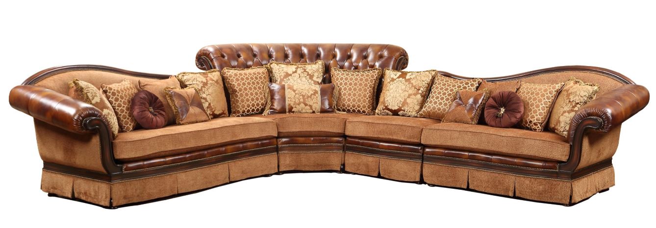 brown fabric sofa sectional