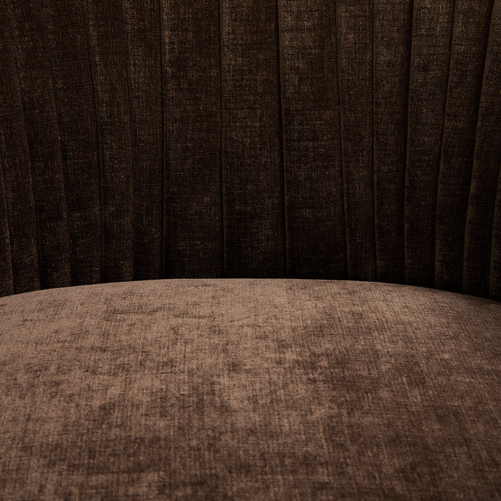 brown fabric accent chair