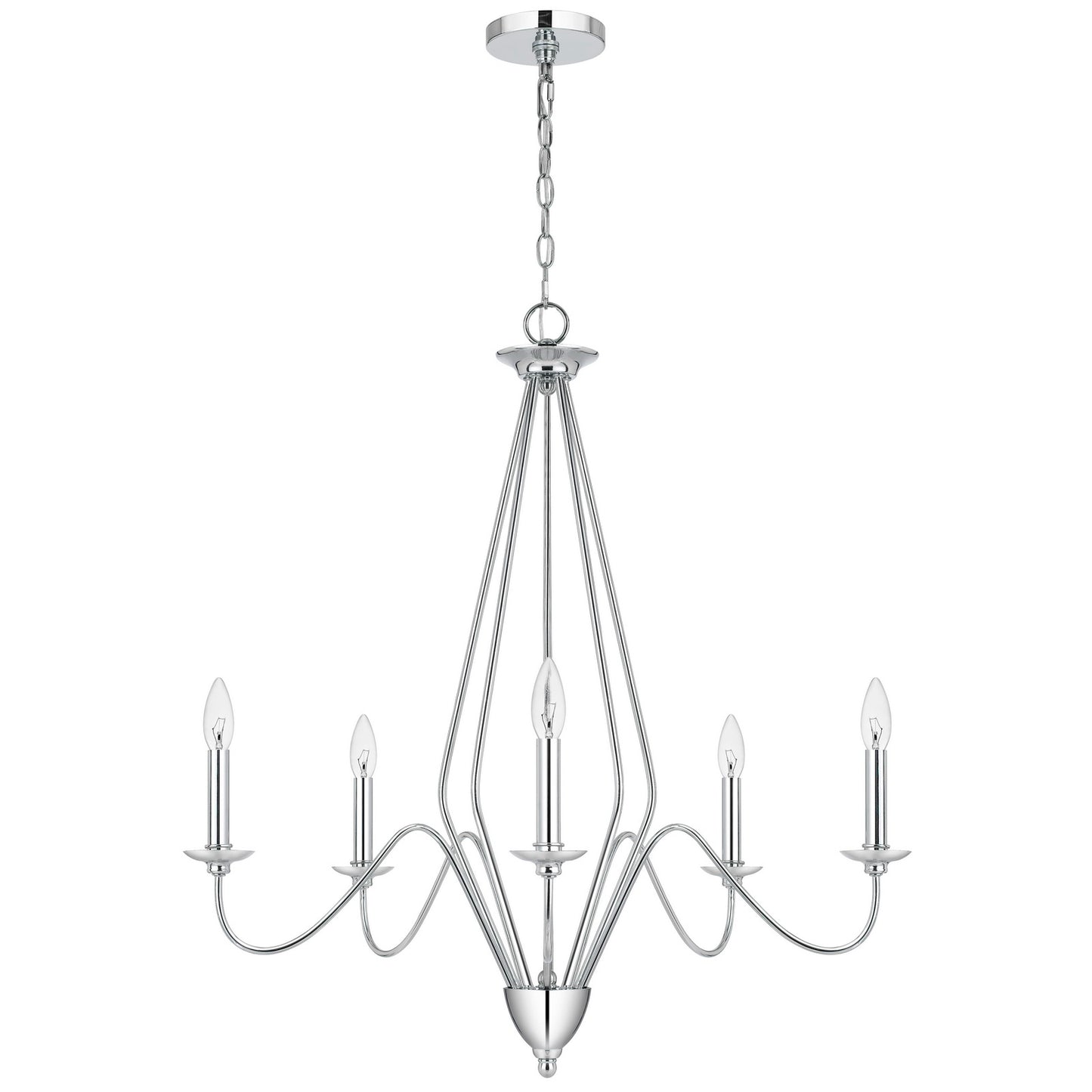 silver chandeliers