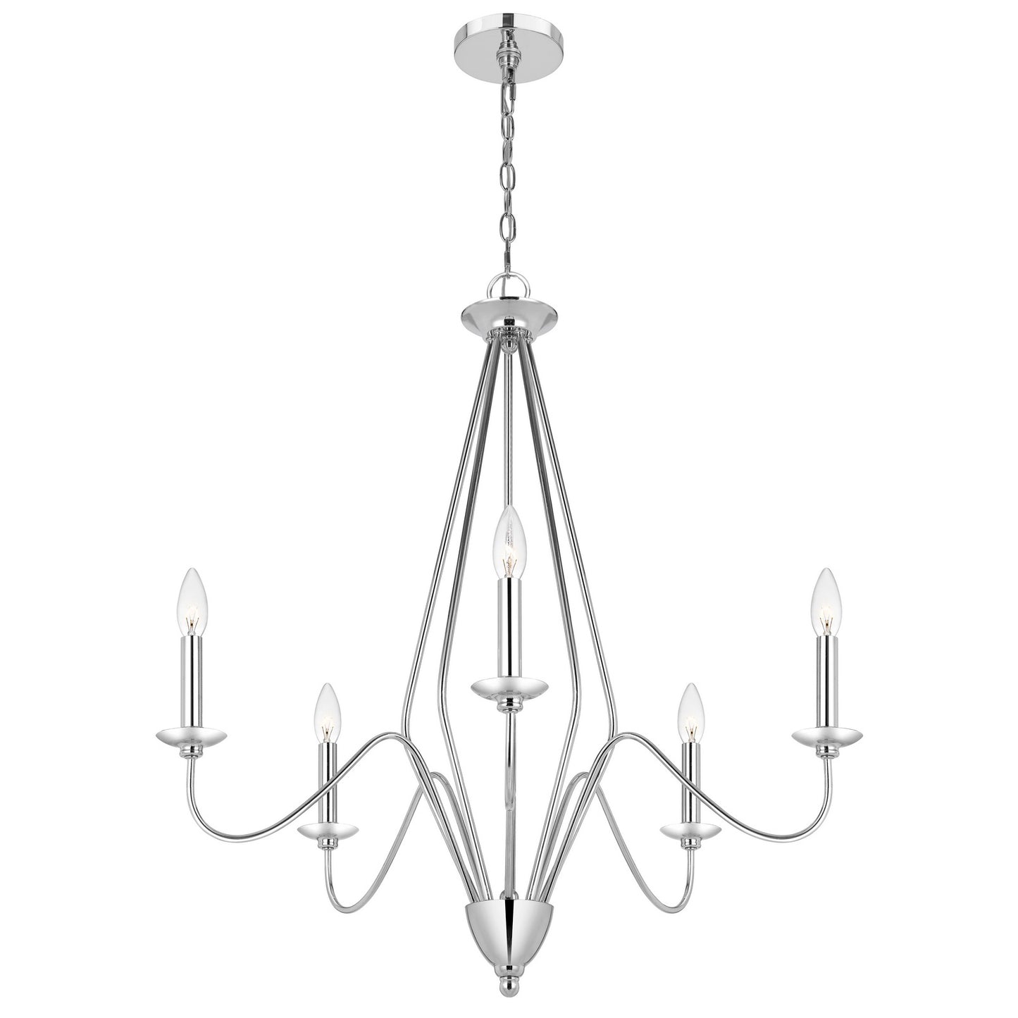 silver chandeliers