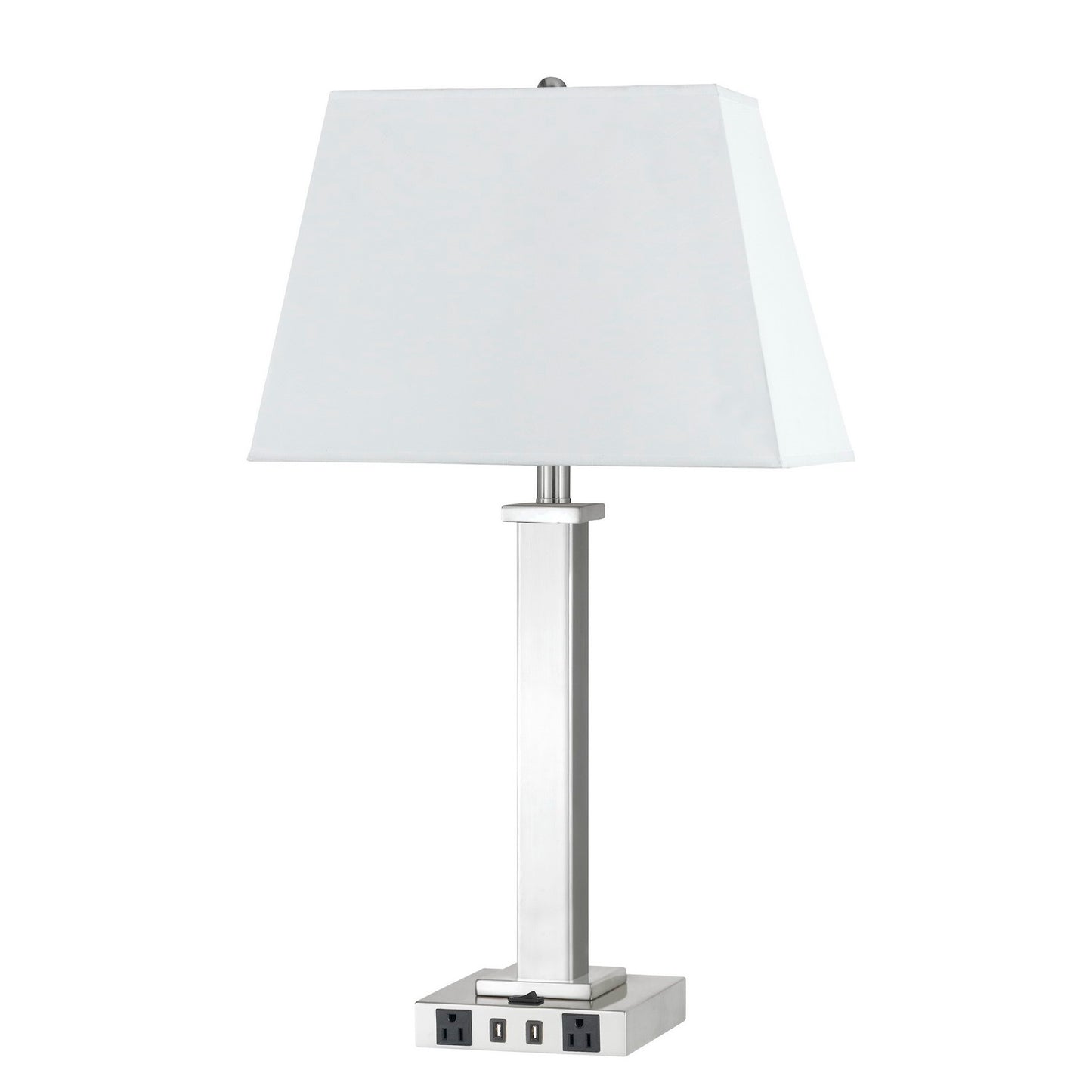 silver table lamp