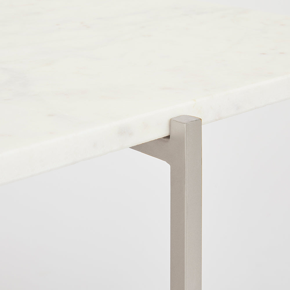 metal frame side table