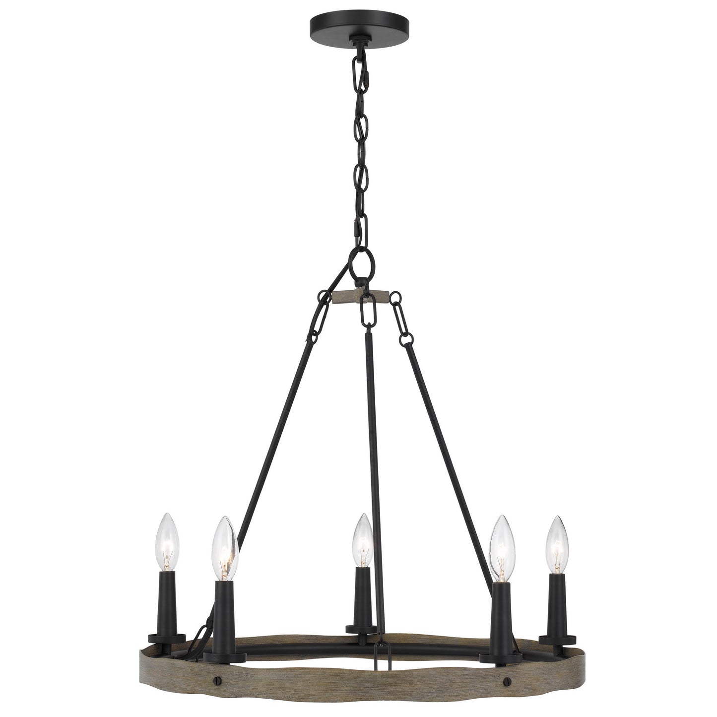 black chandeliers