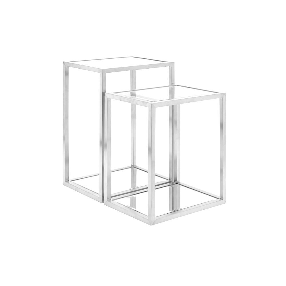 glass end table