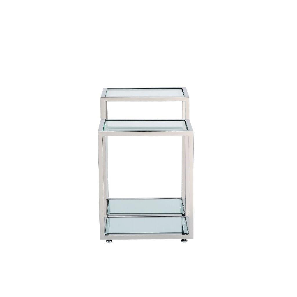silver side table
