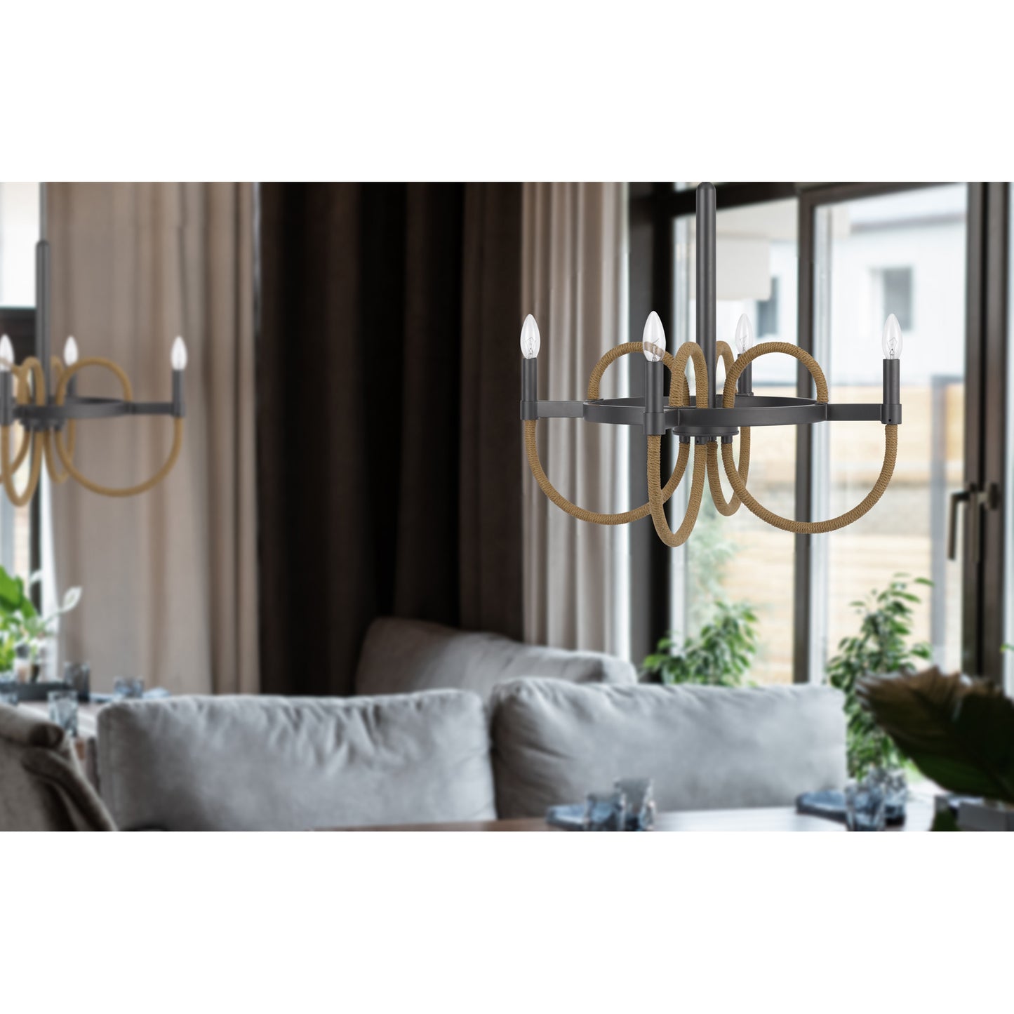 charcoal grey chandeliers