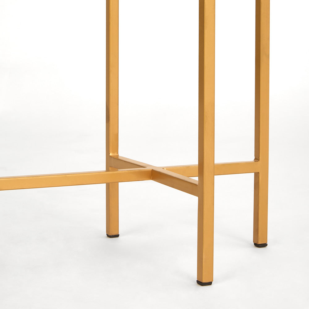 gold legs console table