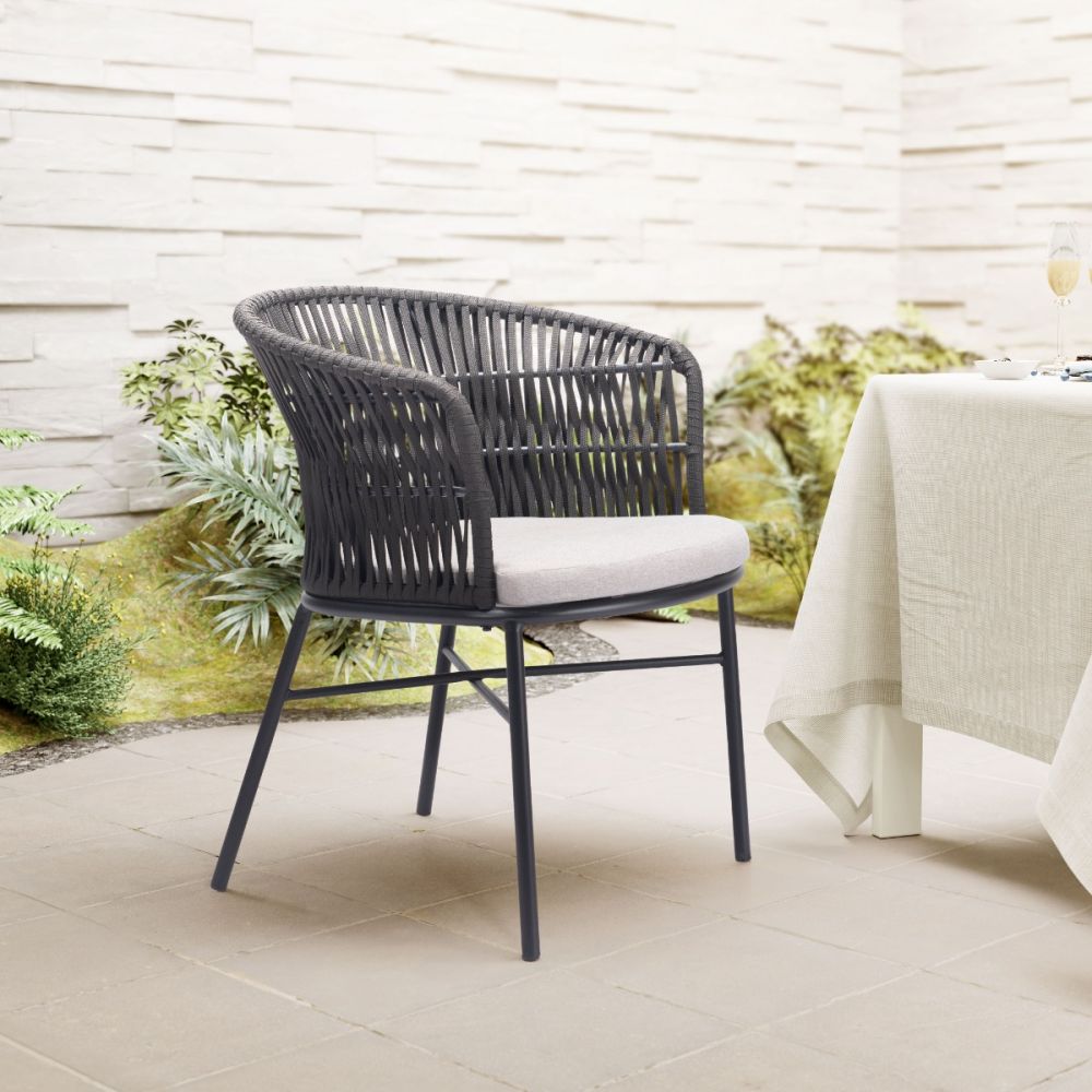 black outdoor accent chair