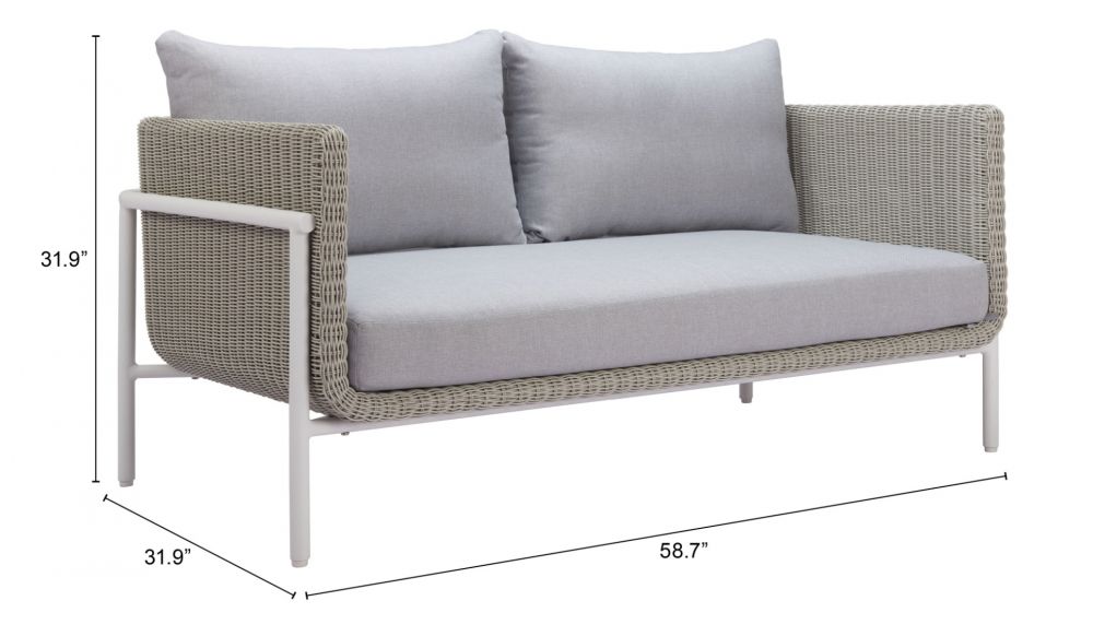 modern outdoor loveseat