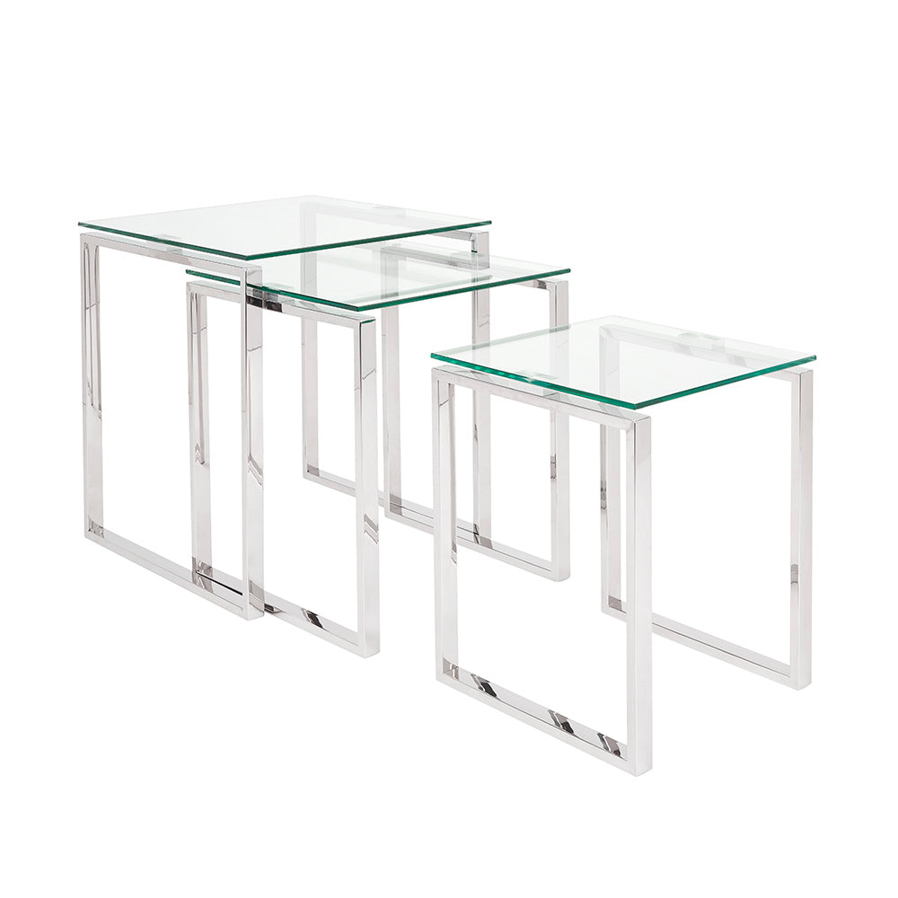 glass side table