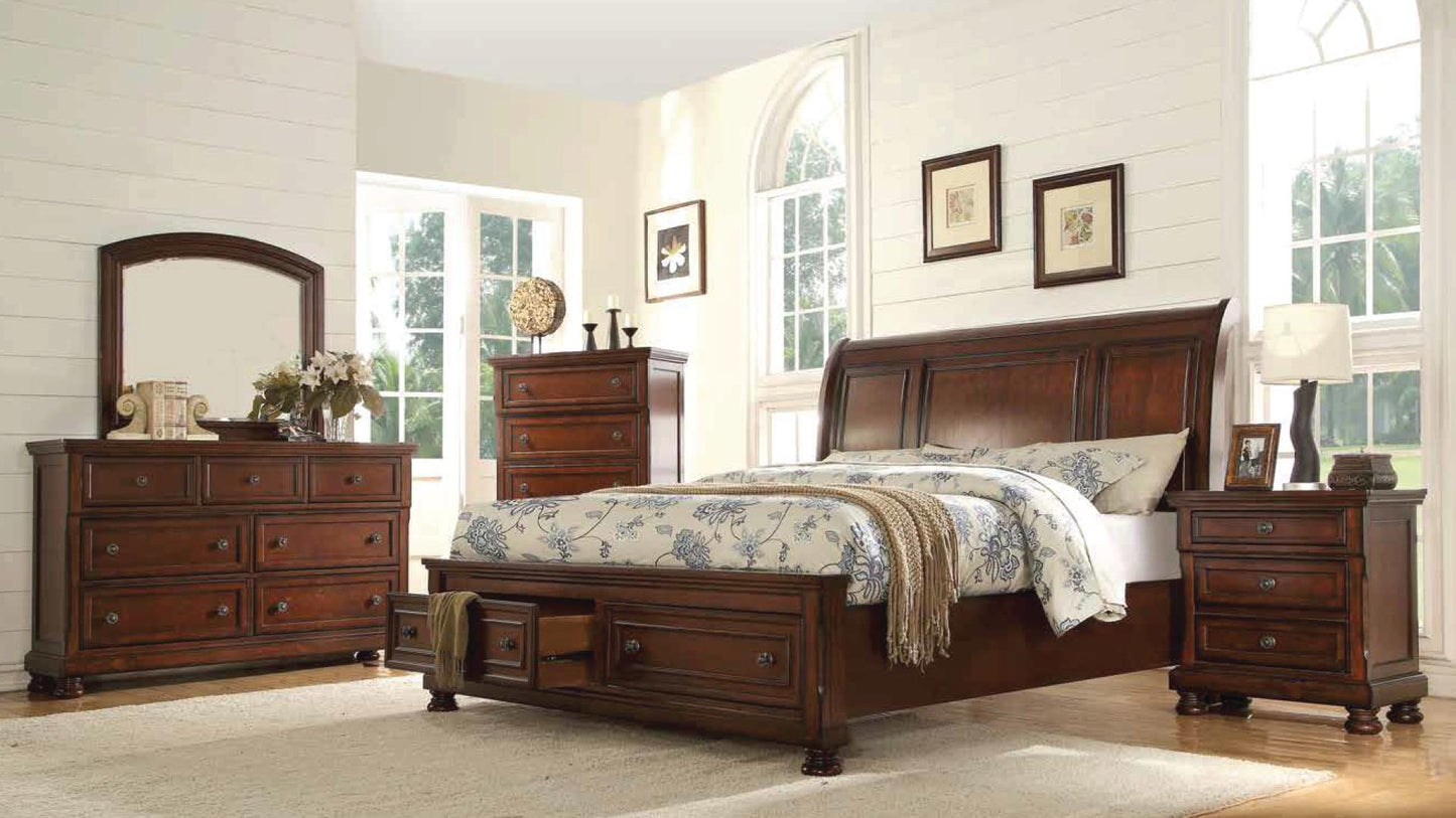 dark walnut bedroom set