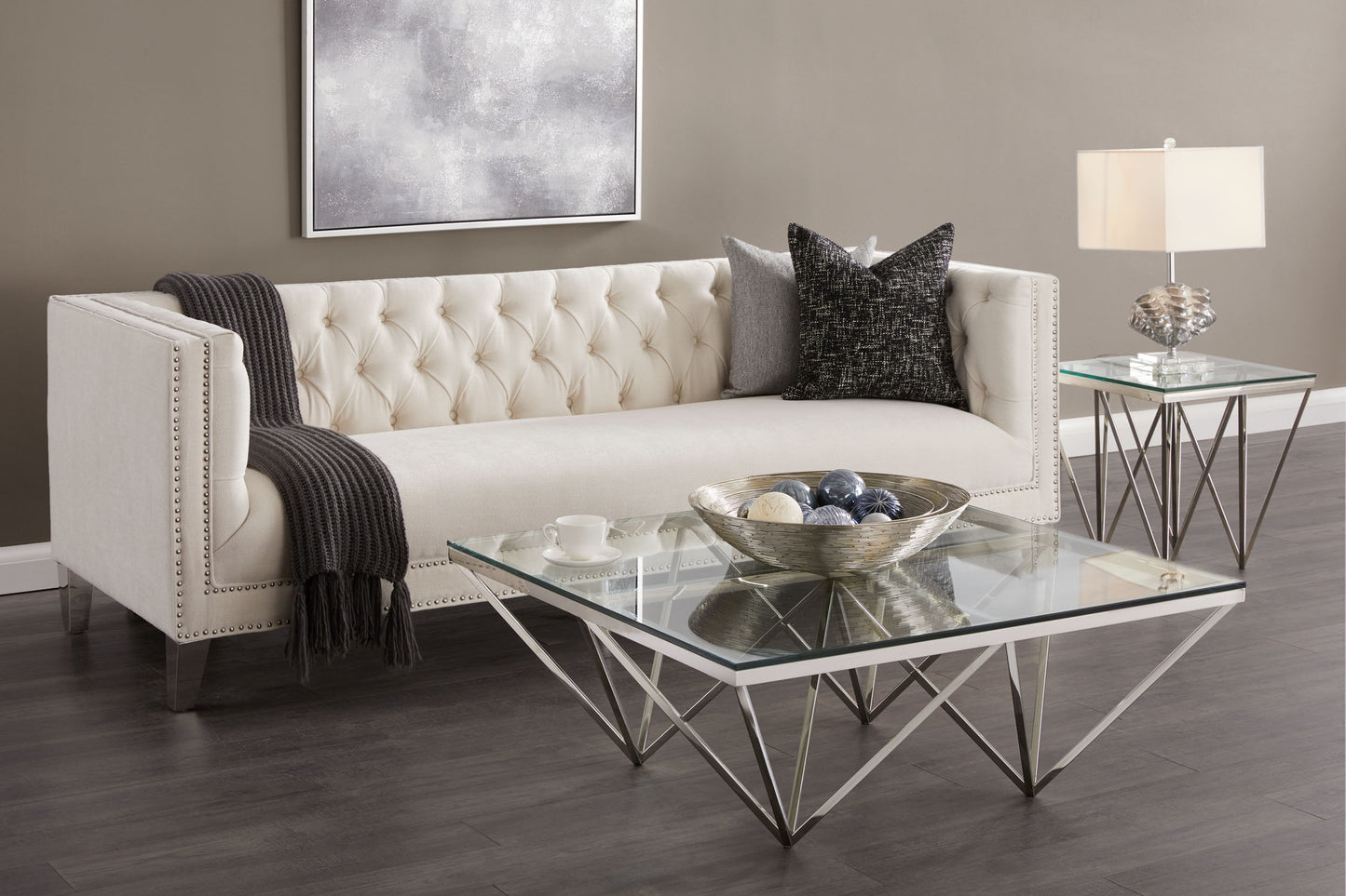 luxurious beige sofa