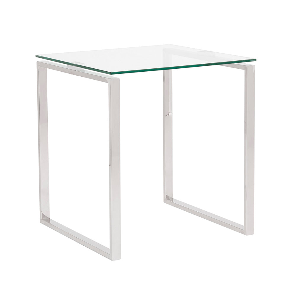 glass end table