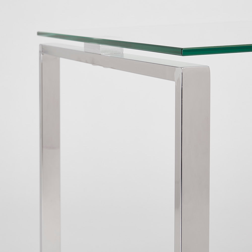 silver side table