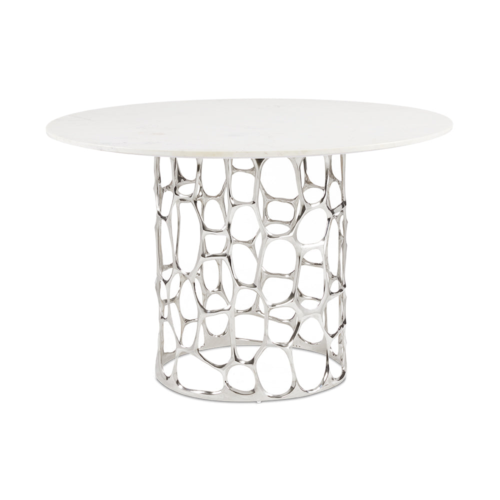 silver dining table