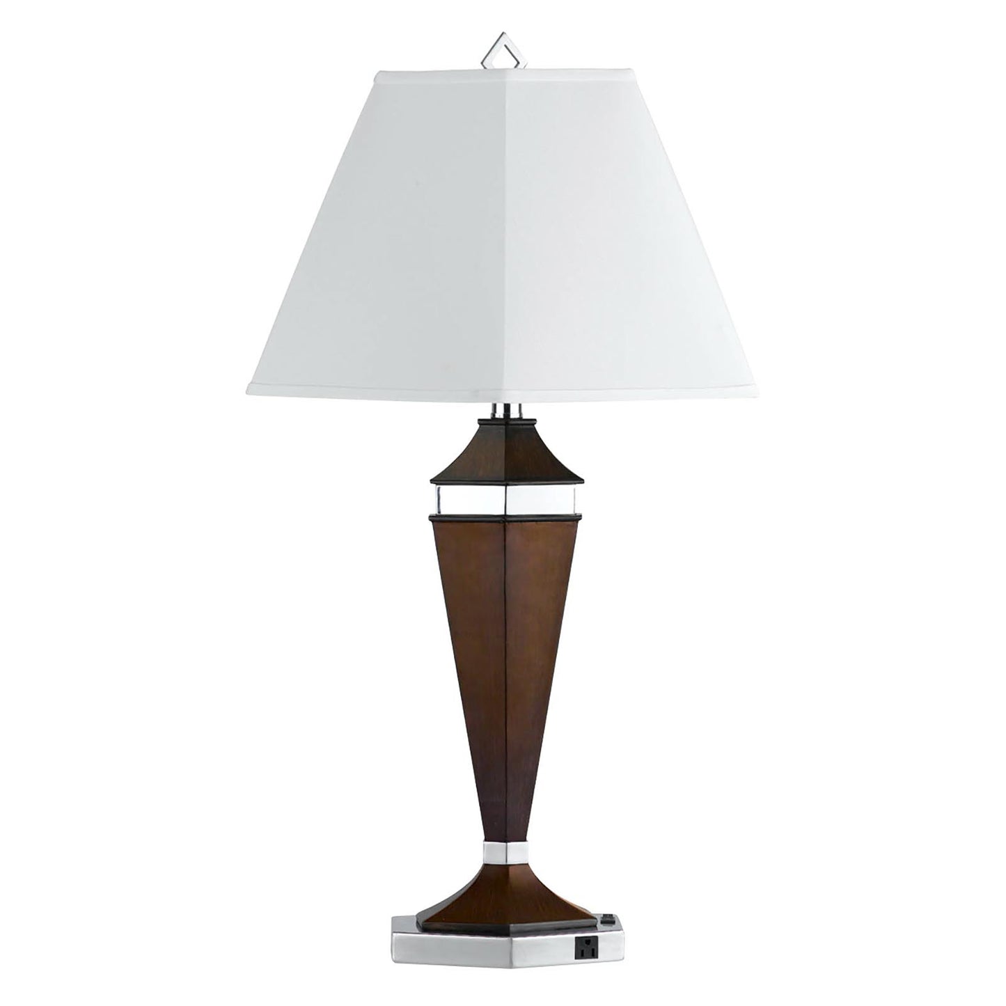 silver table lamp