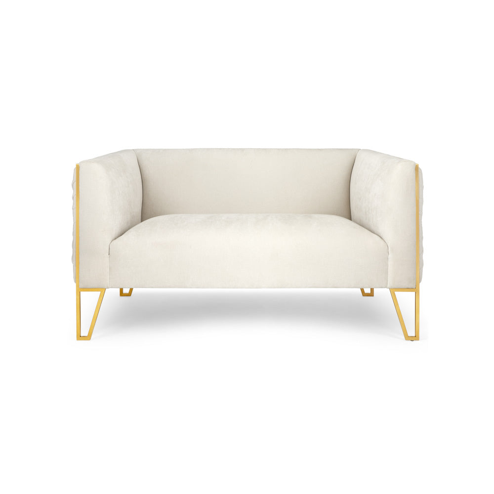 beige loveseat