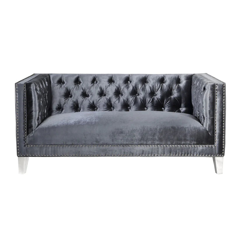 charcoal fabric loveseat