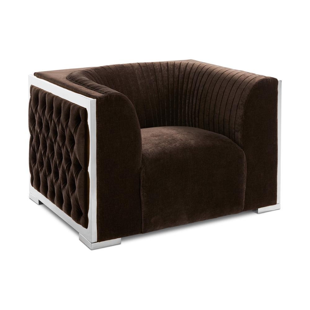 silver fabric accent chair