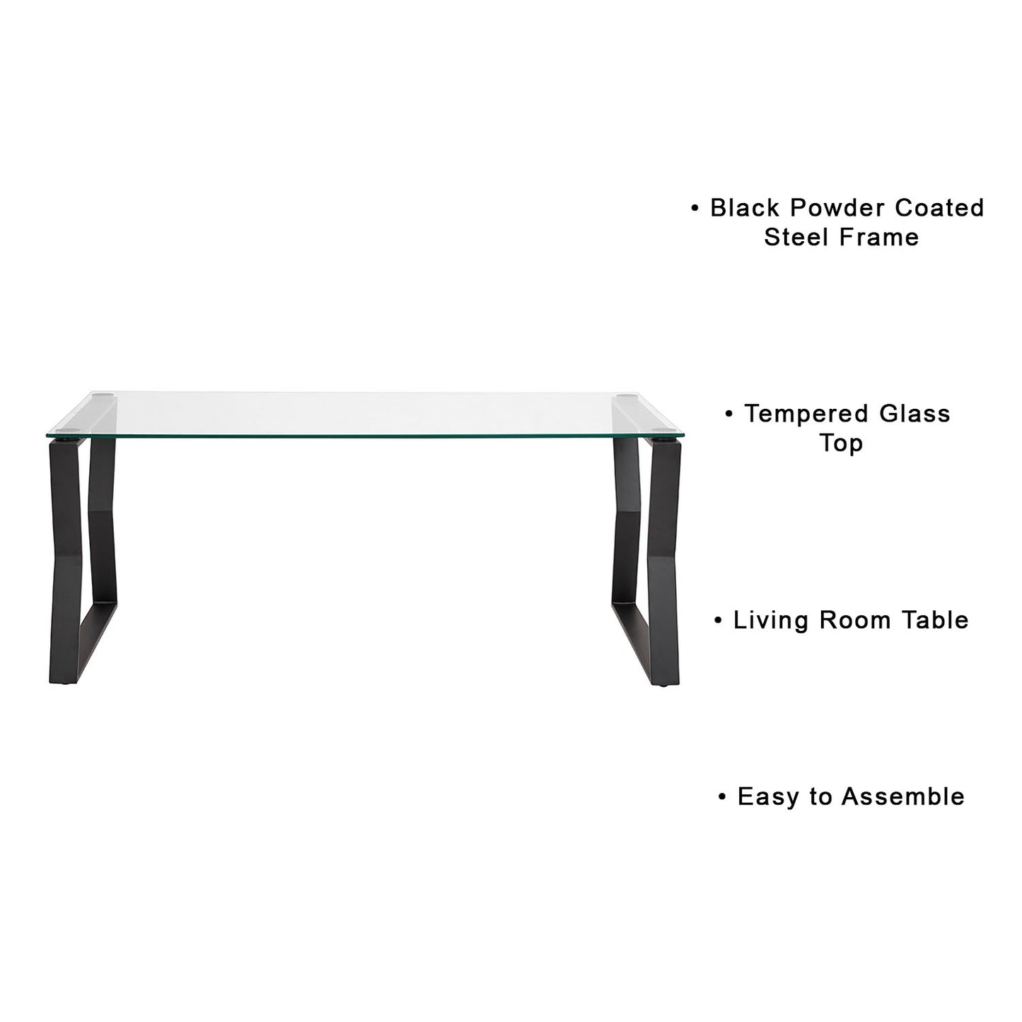 tempered glass coffee table